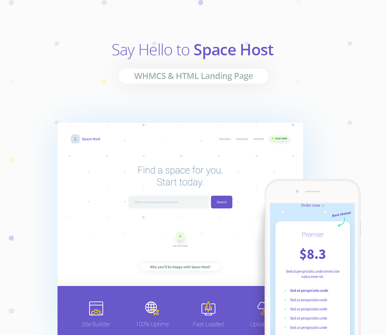 Spacehost WHMCS & HTML Landing Page - 5