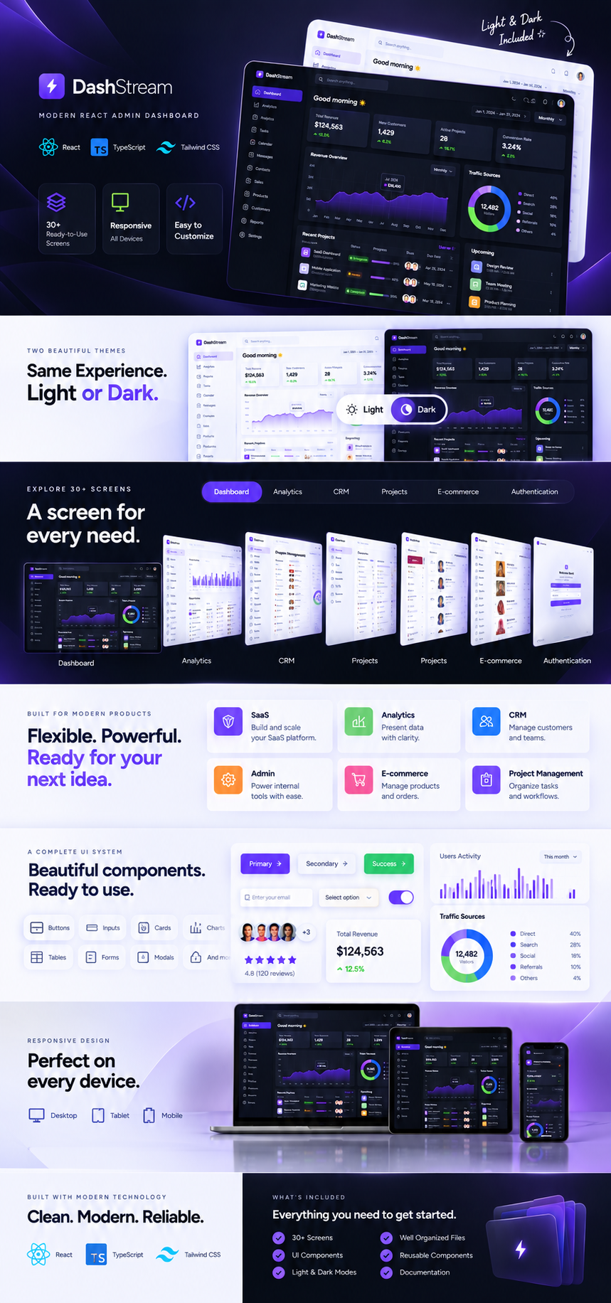 DashStream React Admin Dashboard Template
