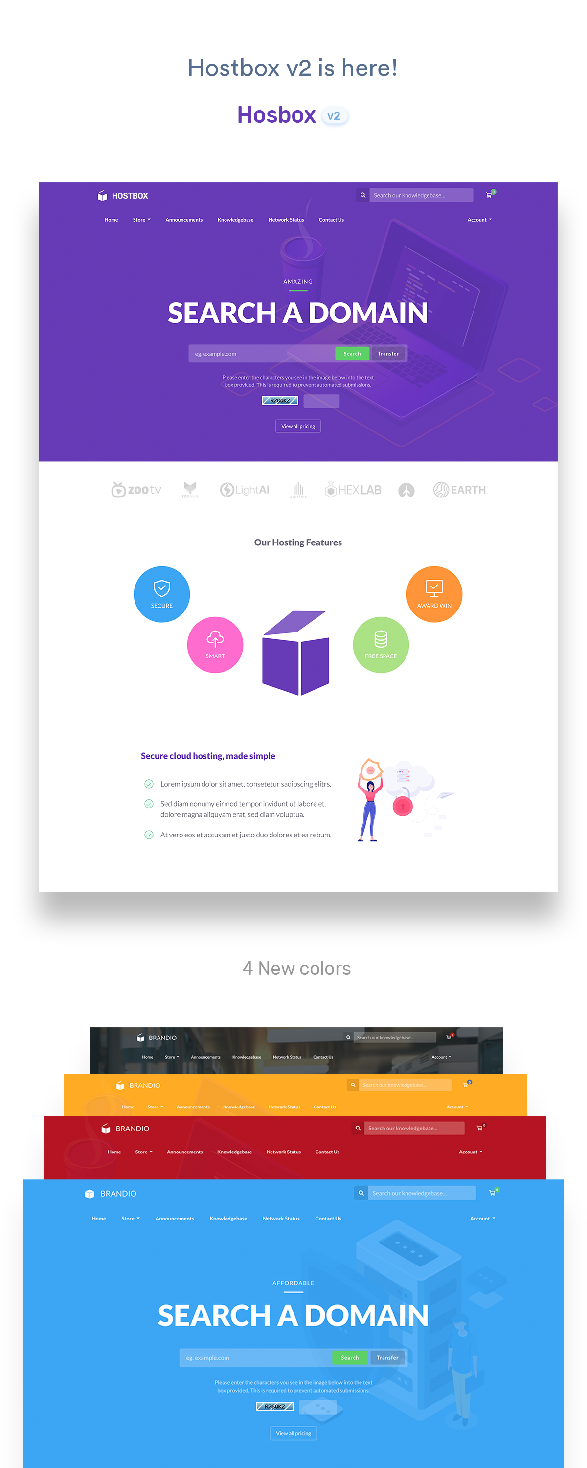 Hostbox WHMCS & HTML5 Landing Page - 3