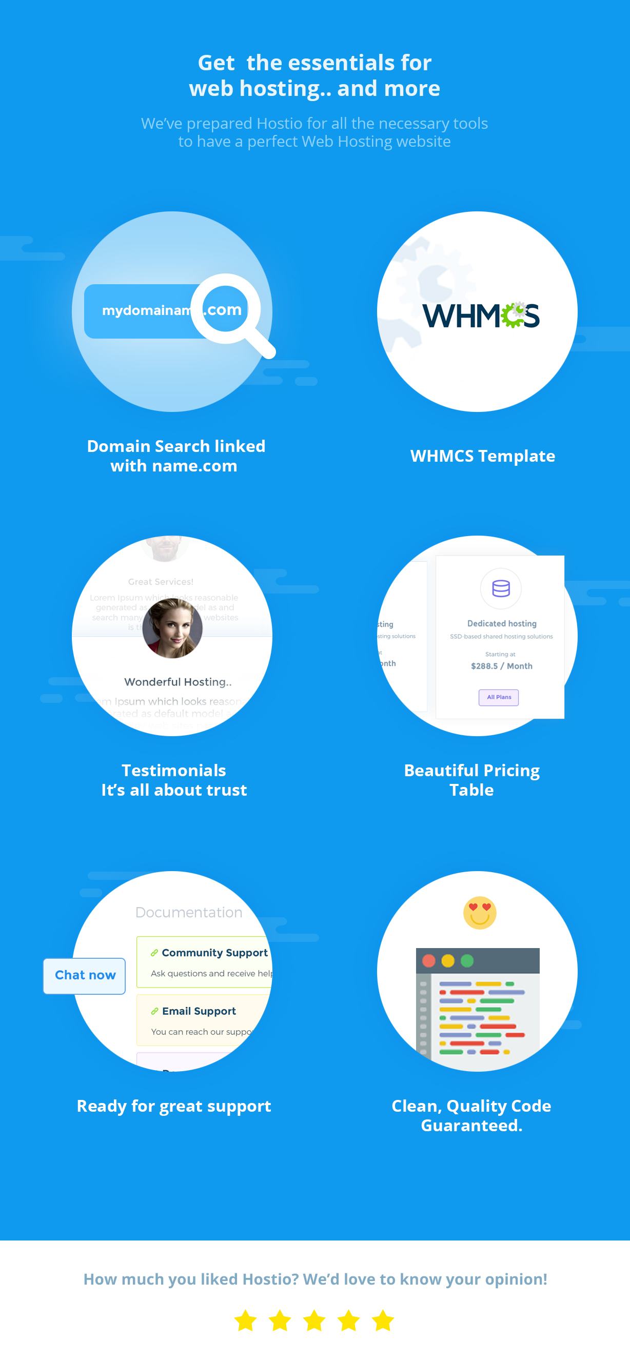 Hostio HTML & WHMCS Web Hosting Template - 5